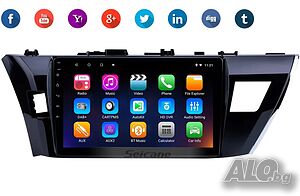 Мултимедия, за Toyota Corolla, Двоен дин, Навигация, дисплей, 2 DIN, плеър, екран, Android, Андроид