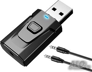 Мини bluetooth адаптер, за кола, BT 5.0, 3,5, USB, стерео AUX, за автомобили, за компютър, телевизор