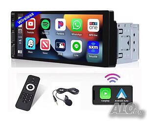 Мултимедия, Carplay, Android Auto, плеър за кола Автомобил, единичен дин, USB блутут MP3 дисплей тъч