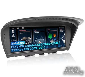 Мултимедия, BMW E60, E90, E93, 5, 3, 2009-2012, Е60, Двоен дин, Навигация, дисплей, Android, BMW
