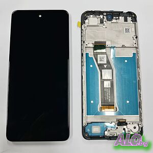 Дисплей за Motorola G04 Power, тъч екран, с рамка, LCD, тъчскрийн, LED, Moto G04, тъч скрийн, XT2421