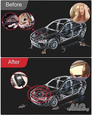 Ултразвуков и LED репелент за гризачи за автомобил / помещение