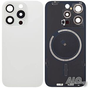 Заден капак за iPhone 15 Pro Max - Оборудван Premium High Class - Бял титан