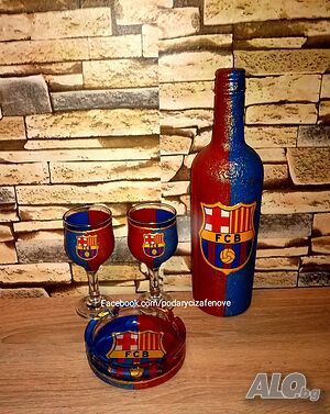 Подарък за фен на футболен отбор ”Барселона” (FCB) - Бутилка с логото