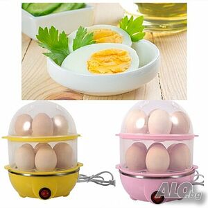 Най-добра цена! Иновативна Яйцеварка на два етажа за 14 яйца Egg Cooker