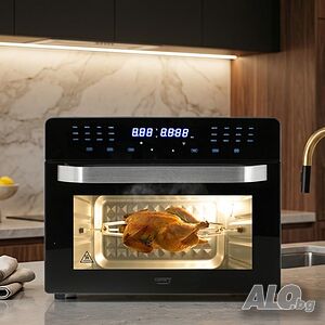 Многофункционален фритюрник с горещ въздух 30L - Мощна 2200W фурна с конвекция, 24 програми