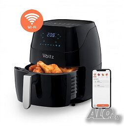 Фритюрник AirFryer Voltz, 1500W, 5л., Горещ въздух, Таймер, до 200°C,
