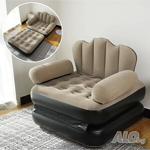 Надуваем фотьойл 5 в 1 SuperSofa в бежов цвят - Пет вида комфорт в едно удобно решение