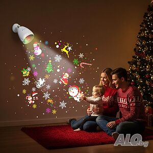 Коледна LED прожекционна лампа XL-725 Коледни Мотиви/1 режим на светене/ мощност: 4W
