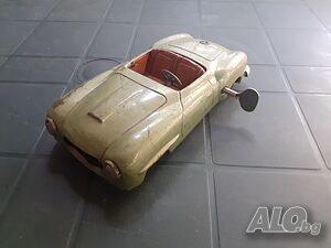 Стара метална германска количка Mercedes с механизъм - рядка