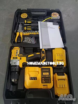 Немски Акумулаторен Винтоверт STAHLMAYER XR 36V 8,0AH + Инструменти в Куфар