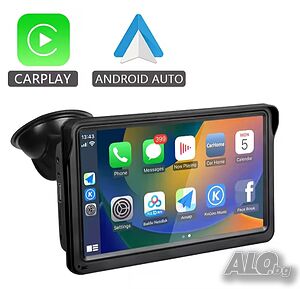 Carplay Android Auto 7 инча мултимедия, плеър навигация Waze Google maps