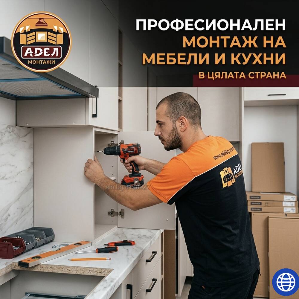 Сглобяване и монтаж на мебели и кухни за цялата страна | Мебели, Тапицери, Дърводелски услуги | София