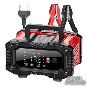 Автомобилно интелигентно зарядно за батерии 12V/20А, 24V/10А за AGM, GEL, Lead-Acid, LiFePO4
