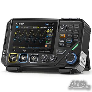 Осцилоскоп FNIRSI 2D15P, 100MHz, 2 канала, мултиметър и генератор на сигнали