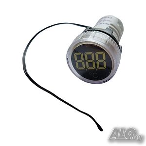 Мини LED цифров термометър, AC 220V, -20-119 °C, бял