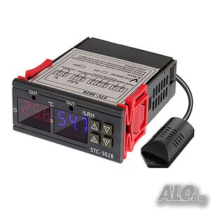 STC-3028, Контролер, температура и влага, влагомер, терморегулатор, 24V, 10A