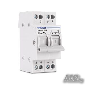 Ръчен трансферен ключ на мощност TX219G, 2P, 63A