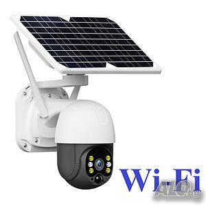 Соларна WIFI PTZ камера с FULL HD резолюция, микрофон и слот за SD карта
