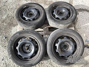 16 цола джанти 4х108 Opel Corsa Lancia Ypsilon 6,5J et38 Гуми 195/55/16