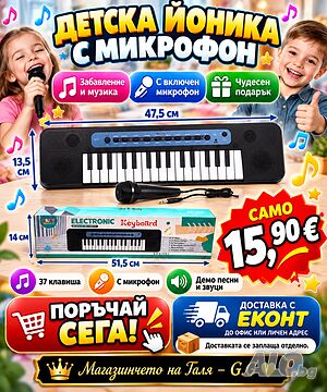 Детска йоника с микрофон