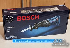 Комплект саблен трион BOSCH GSA 120 Professional и ножове BOSCH за метал и дърво