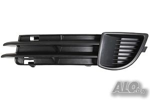 Audi A3 8P / Решетка предна броня лява без отвор за халоген за Ауди А3 8П 2005-2008