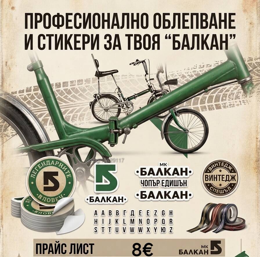 Стикери за Вело Соц’ Легендата | Части и аксесоари за велосипеди | Враца