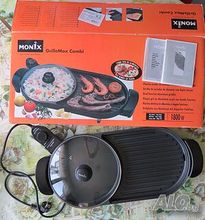 Грил скара Monix GrilleMax Combi -електрическа, с капак+грил, испански