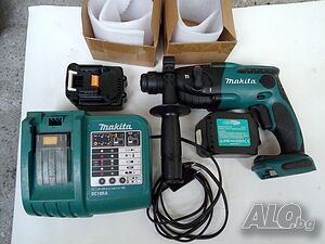 перфоратор Makita BHR162 -14.4V оригинал японски 2009г. -комплект със зарядно и две нови батерии 5Ah