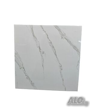 Самозалепващи се PVC плочки Gerdani BG, 1бр, 60х60см, баня, коридор, кухня, спалня, Бял мрамор