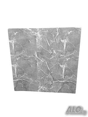 Самозалепващи се PVC плочки Gerdani BG, 1бр, 60х60см, баня, коридор, кухня, спалня, Сив мрамор