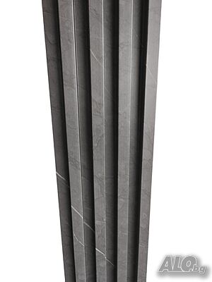 Интериорен панел за стена Gerdani BG, 290x16cm, тъмно сив с мрамор
