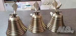 3 броя корабни камбани античен месинг, Ø 12,5сm. Вис.12сm.Germany®