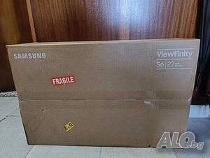 27” Samsung ViewFinity S6 27” 2К, QHD (2560 x 1440), IPS LED Smart - Чисто Нов Смарт Самсунг 27инча