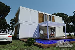 НА ИЗПЛАЩАНЕ - Евтина двуетажна къща с 4 спални от морски контейнери, 130 кв. м