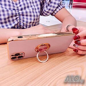 Луксозен кейс с ринг холдър за Samsung S21 Ultra