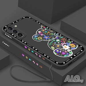 Модерен кейс с цветя и мече за Huawei и Honor