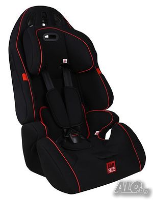 Детска Седалка за Кола CARFACE 9-36кг, Черен Цвят, Хомологиран съгласно ECE R44 / 04.