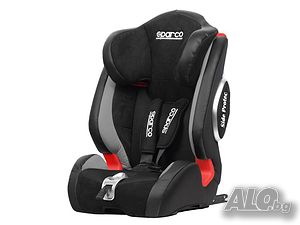Детска Седалка за Кола SPARCO 9-36 кг ISOFIX, черно-сив с Хомологация ECE R44/04