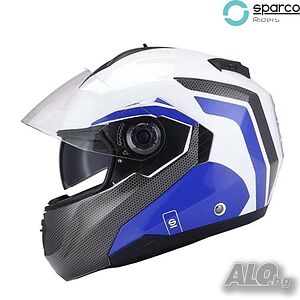 Каска за Мотор Sparco SP 505 BLUE/WHITE XS(53-54 см),S(55-56см),M(57-58 cm),L(59-60см),XL(61см),