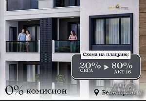 Платете САМО 20% сега - Едностайни апартаменти в кв. Беломорски №18410