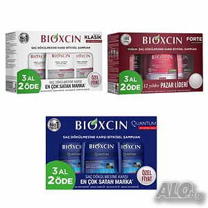 Комплекти от 3 х 300 мл шампоан за здрава коса Bioxcin - Натурална грижа