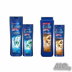 Комплект шампоан против пърхот и косопад - Clear Men 485 ML + 180 ML, Турско качество