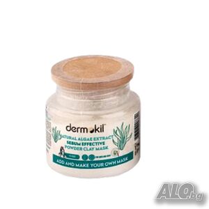 Висококачествена пудра-маска, Dermokil Natural Algae Extract Sebum Effective Powder Clay Mask
