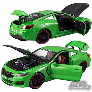 Автомобил BMW M8 с 3 реалистични звука и светлини - мащаб 1:24