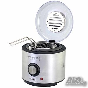Фритюрник Rosberg, 950W, 1л., фиксиран съд, S/S