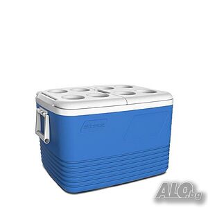 Хладилна кутия Atlantic 60L, пасивна, синя, с поставки за чаши