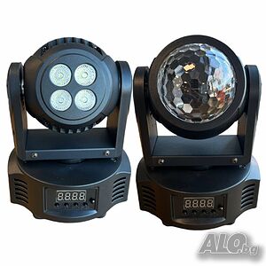 Мини LED 2в1 прожектор с движеща се глава - Компактна мощ за впечатляващо осветление