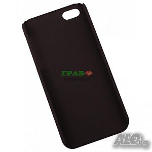 Гумиран калъф за телефон за iPHONE 5 - черен